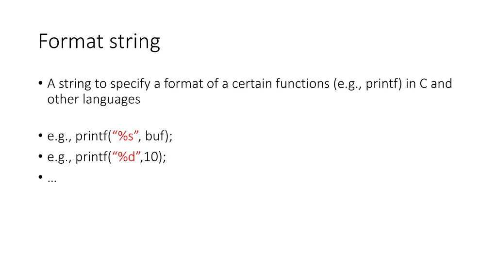 format string