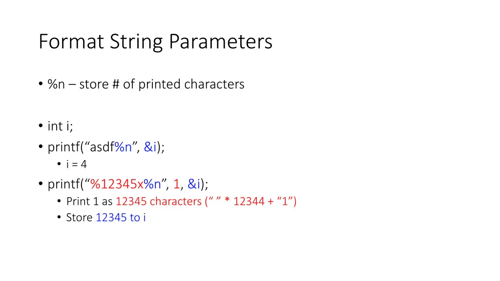 format string parameters 2
