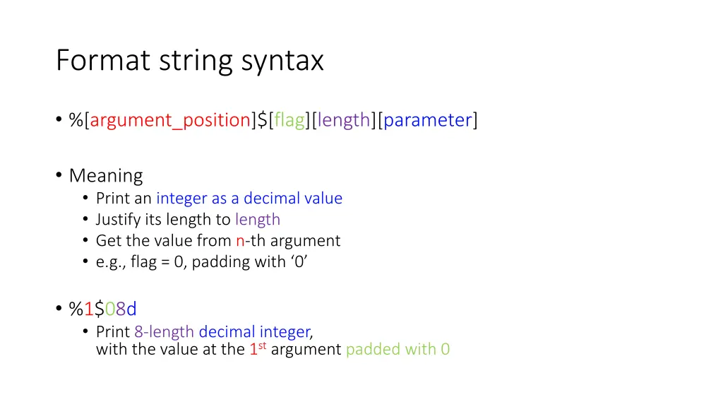 format string syntax