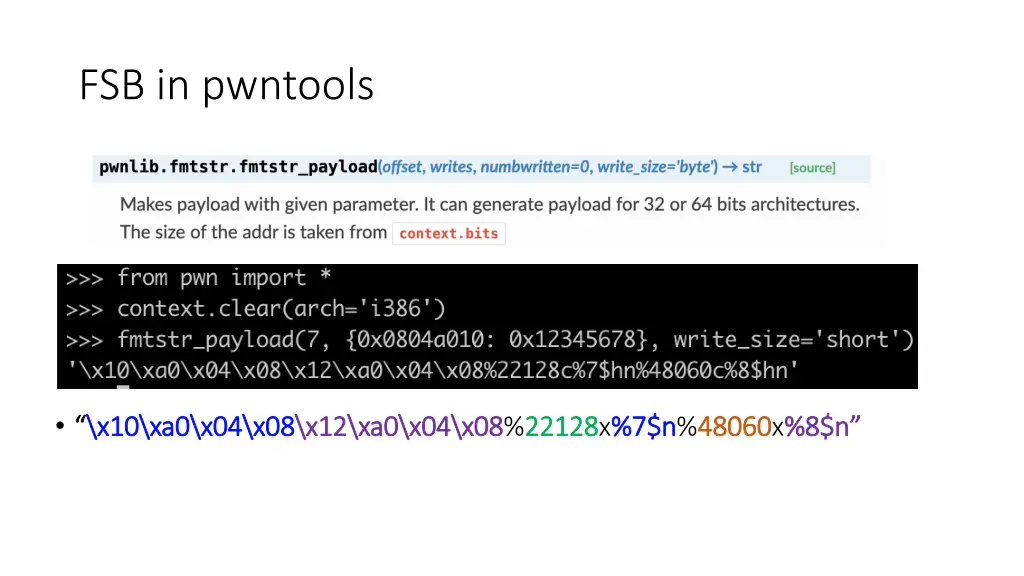 fsb in pwntools