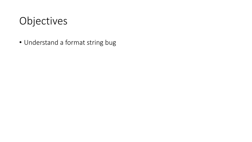 objectives