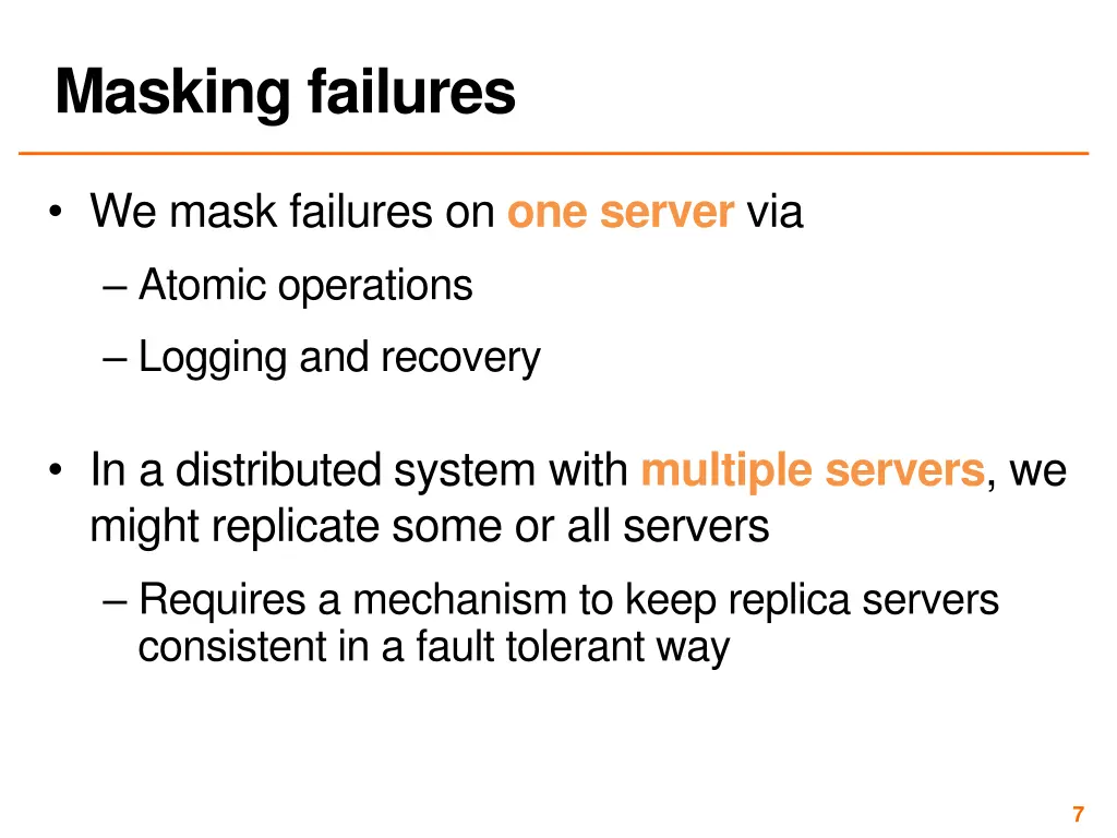masking failures