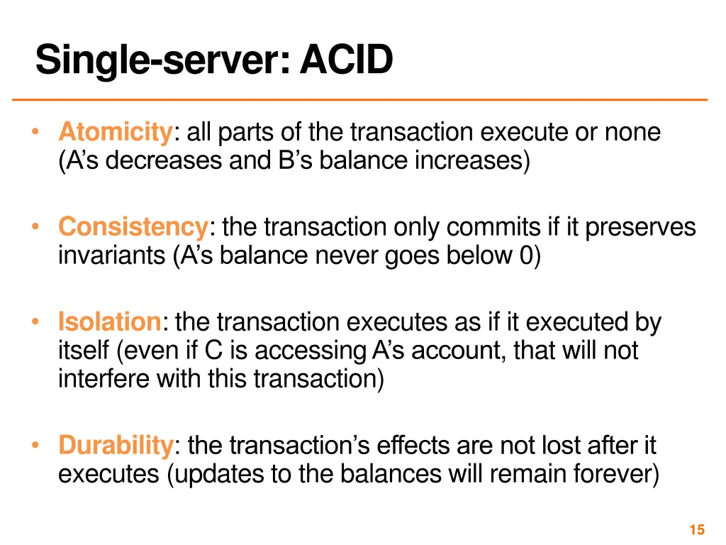 single server acid