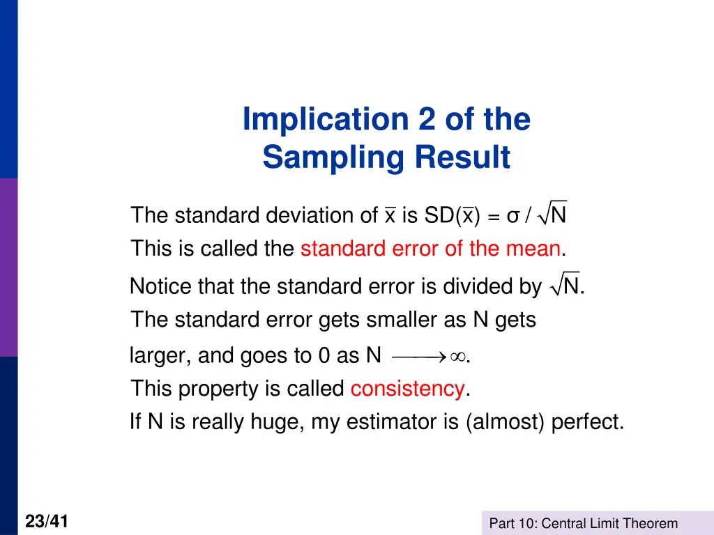 implication 2 of the sampling result