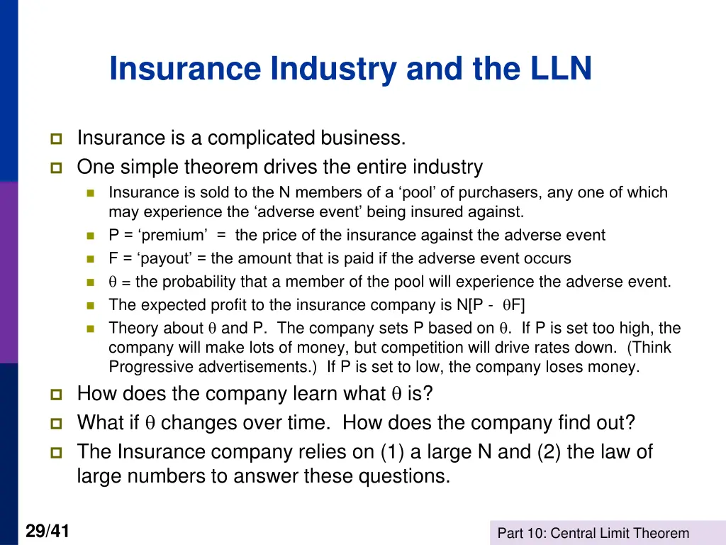insurance industry and the lln