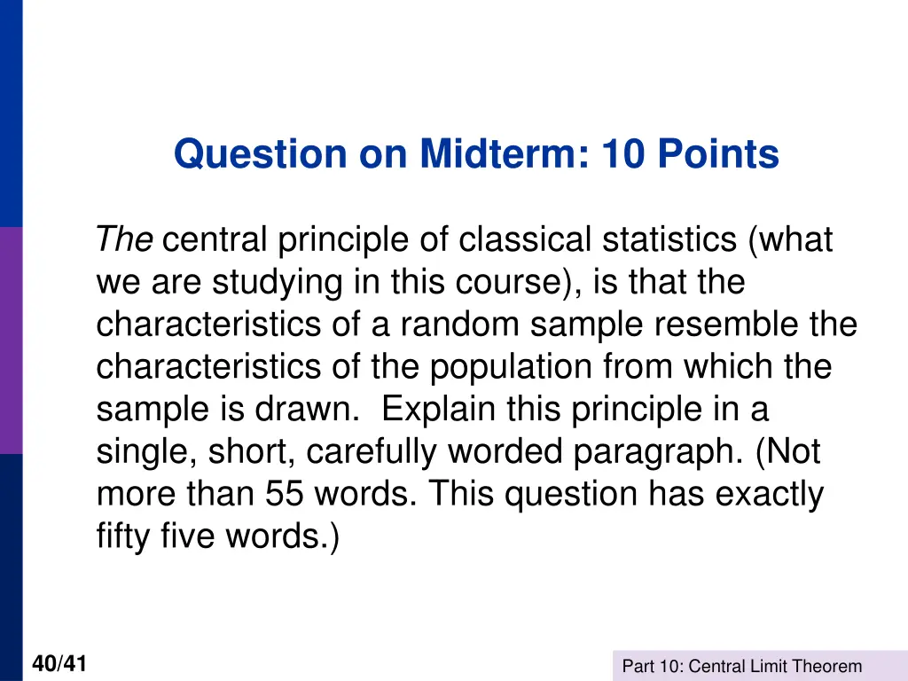 question on midterm 10 points