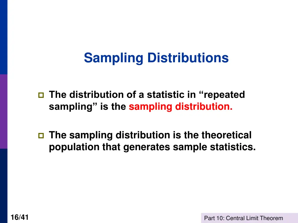 sampling distributions