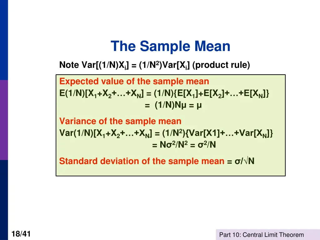 the sample mean