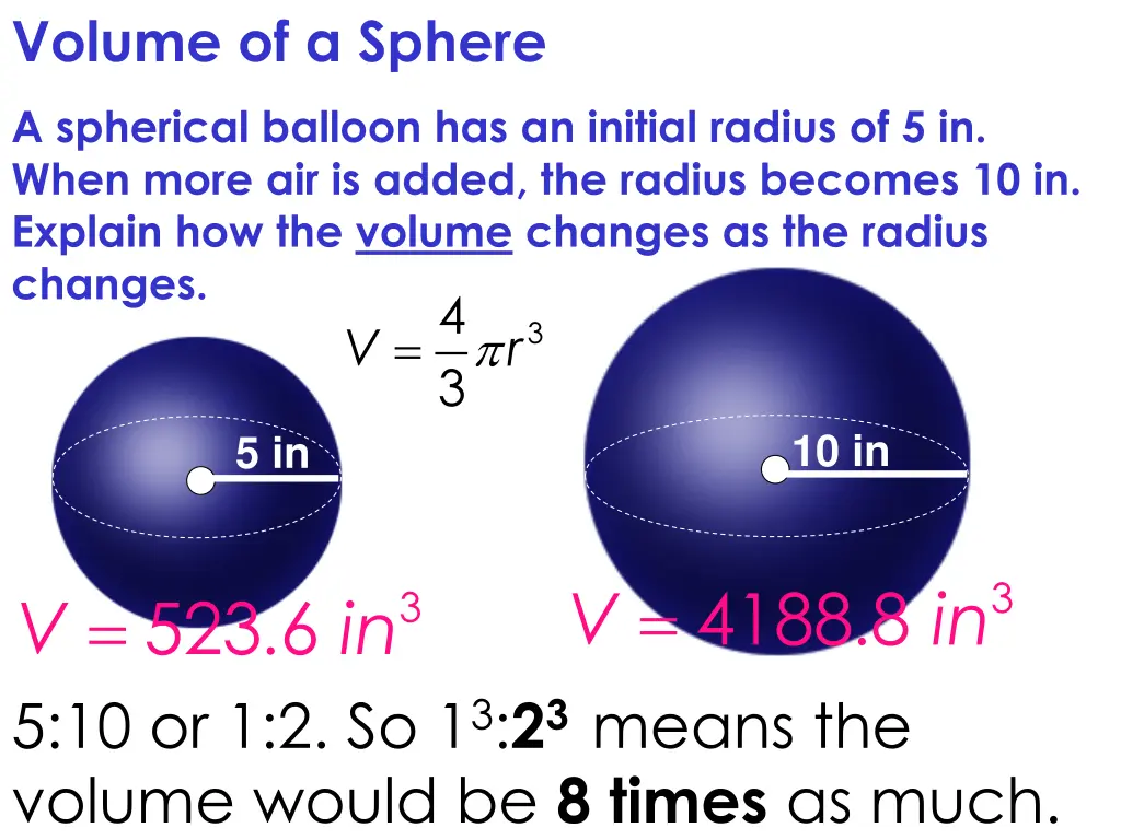 volume of a sphere 2