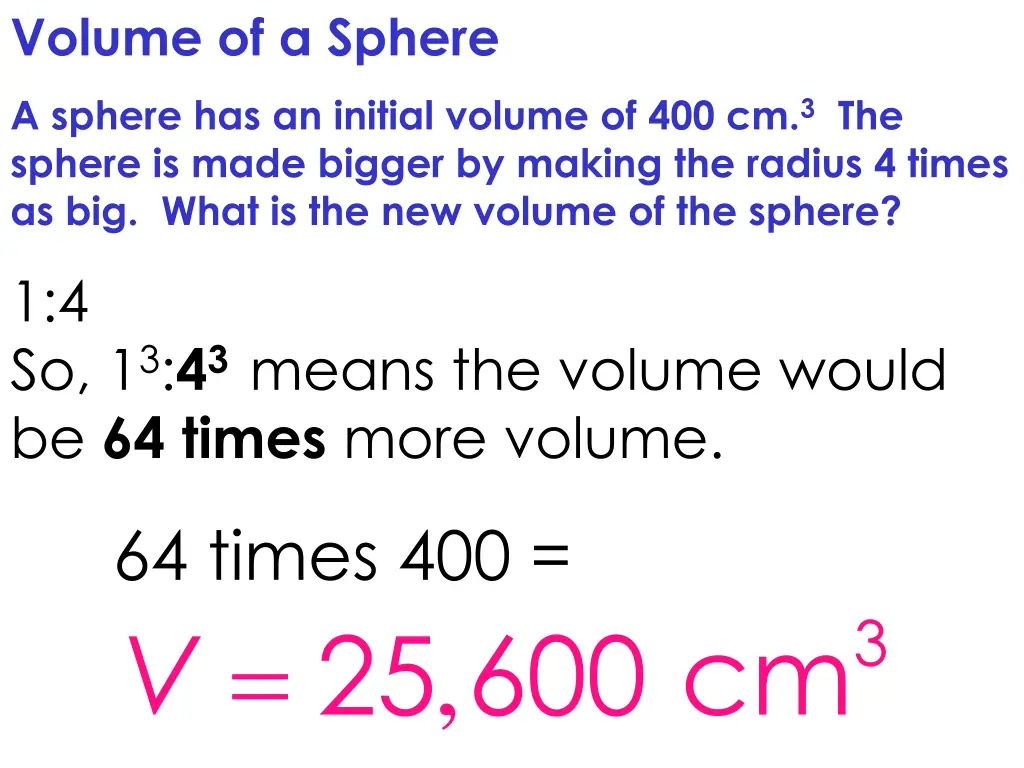 volume of a sphere 3