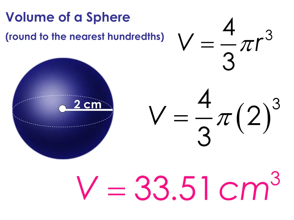 volume of a sphere