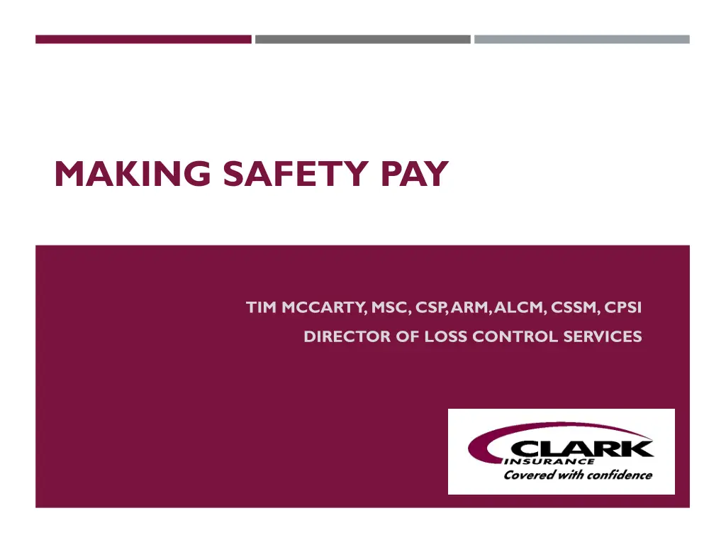 making safety pay