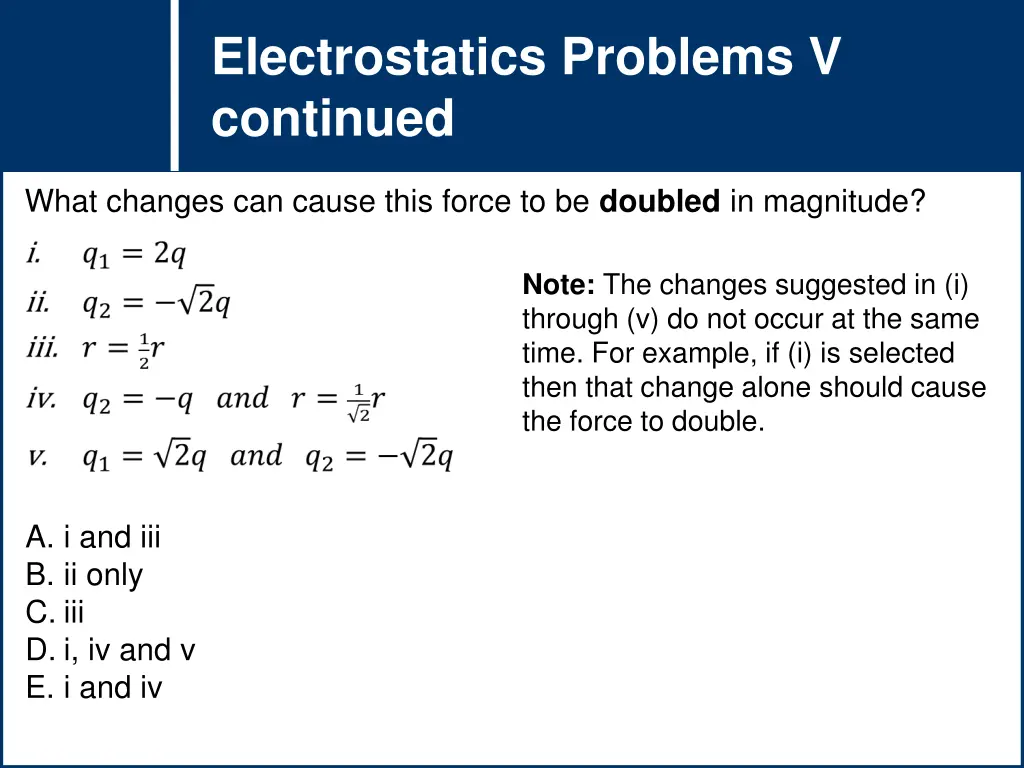 electrostatics problems v