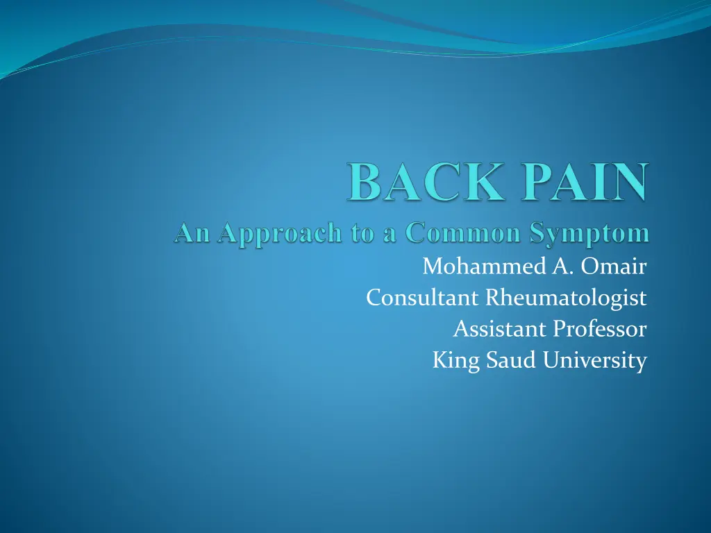 mohammed a omair consultant rheumatologist