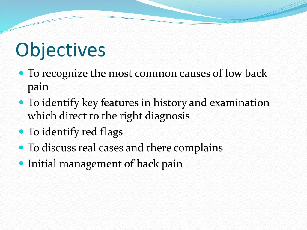 objectives