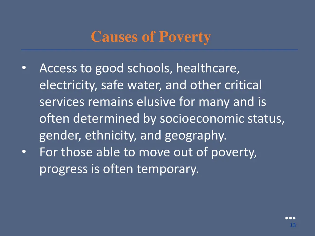 causes of poverty