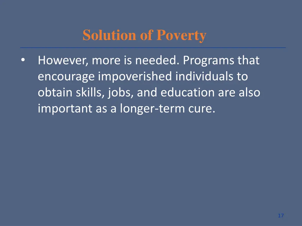 solution of poverty 1