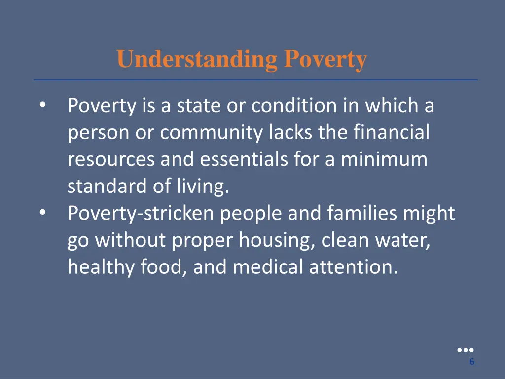 understanding poverty