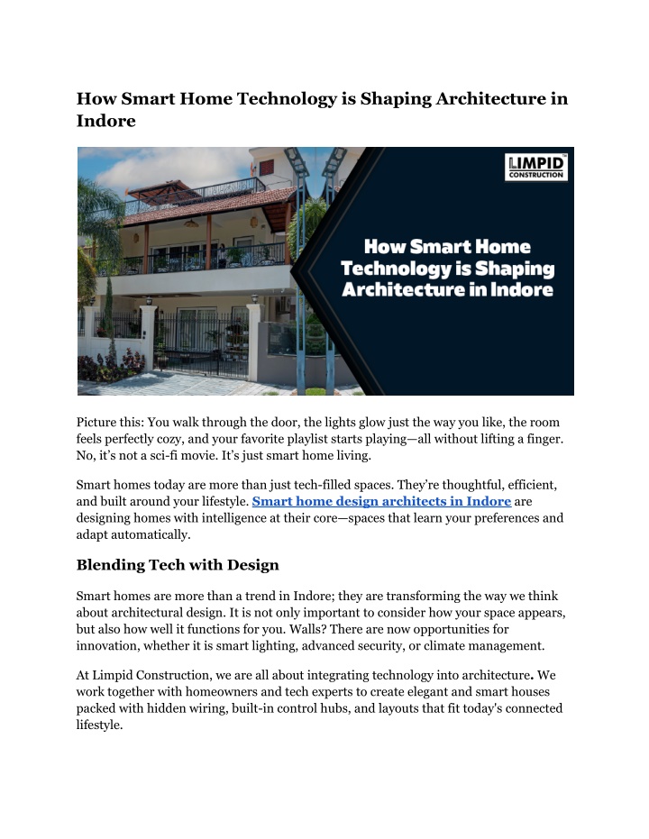 how smart home technology is shaping architecture