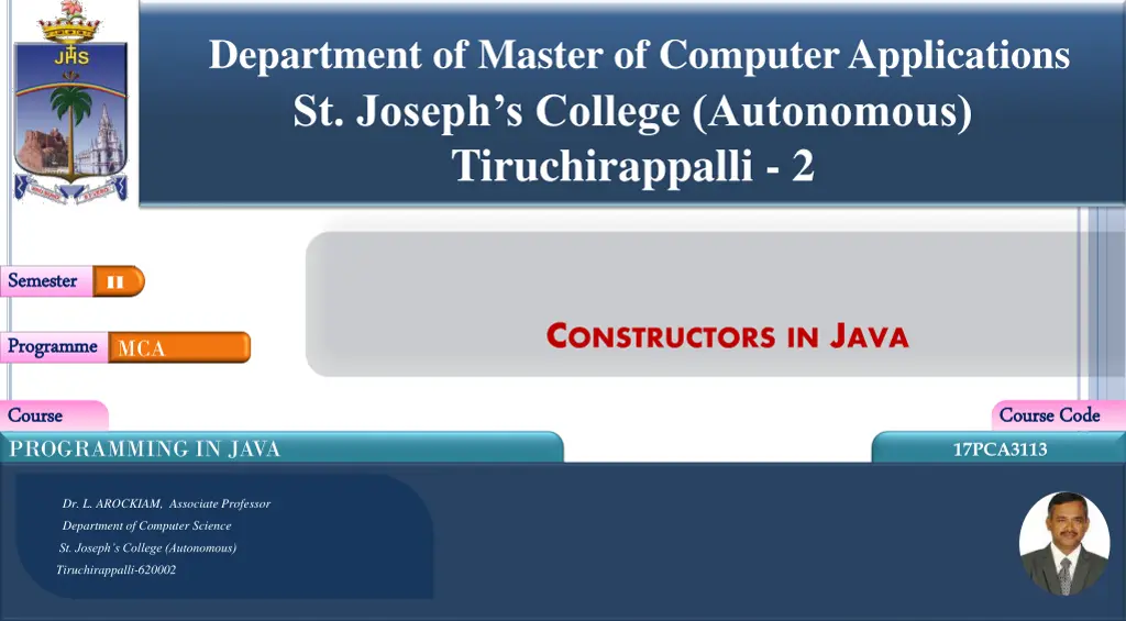 department of master of computer applications