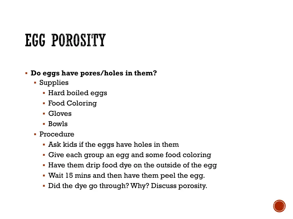 egg porosity