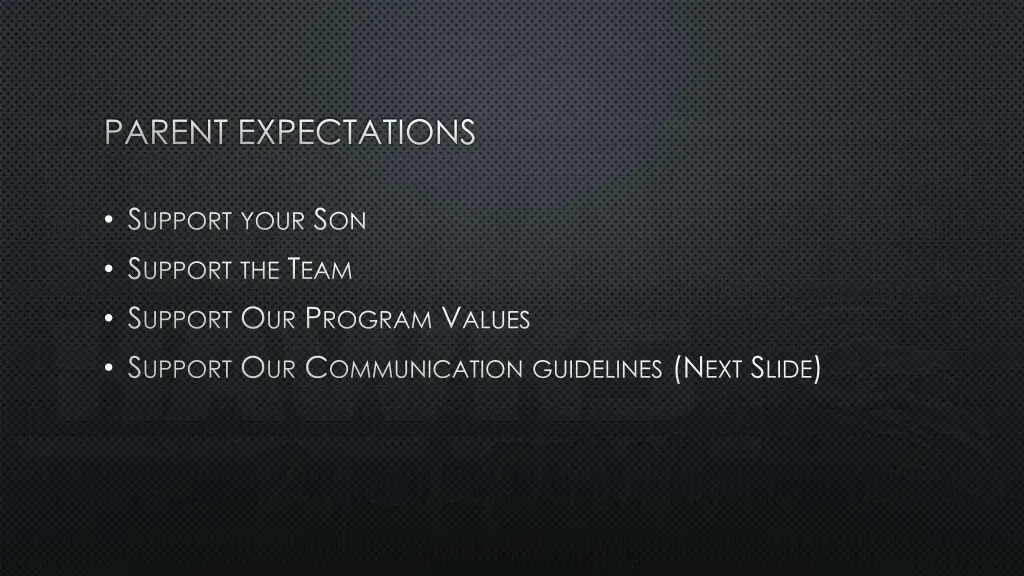 parent expectations