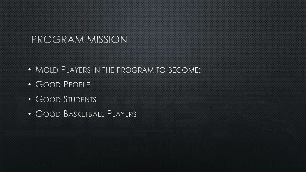 program mission