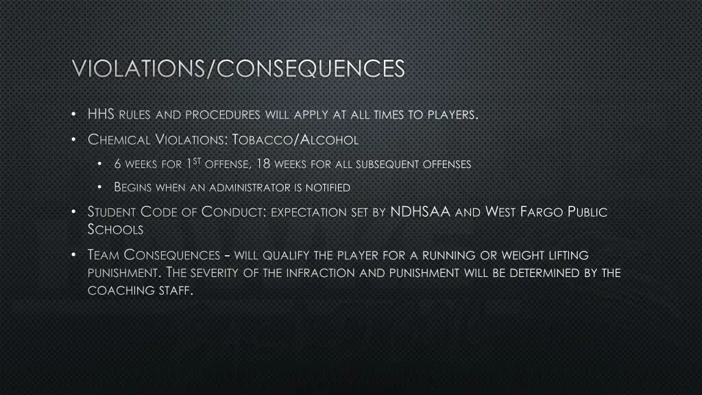 violations consequences