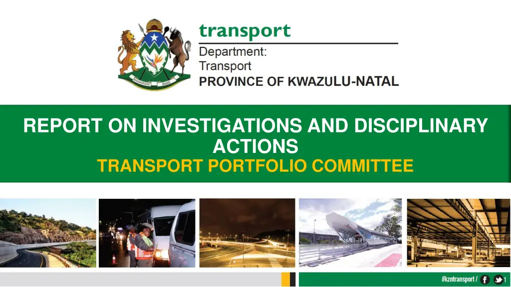 report on investigations and disciplinary actions