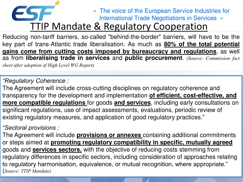 the voice of the european service industries 2