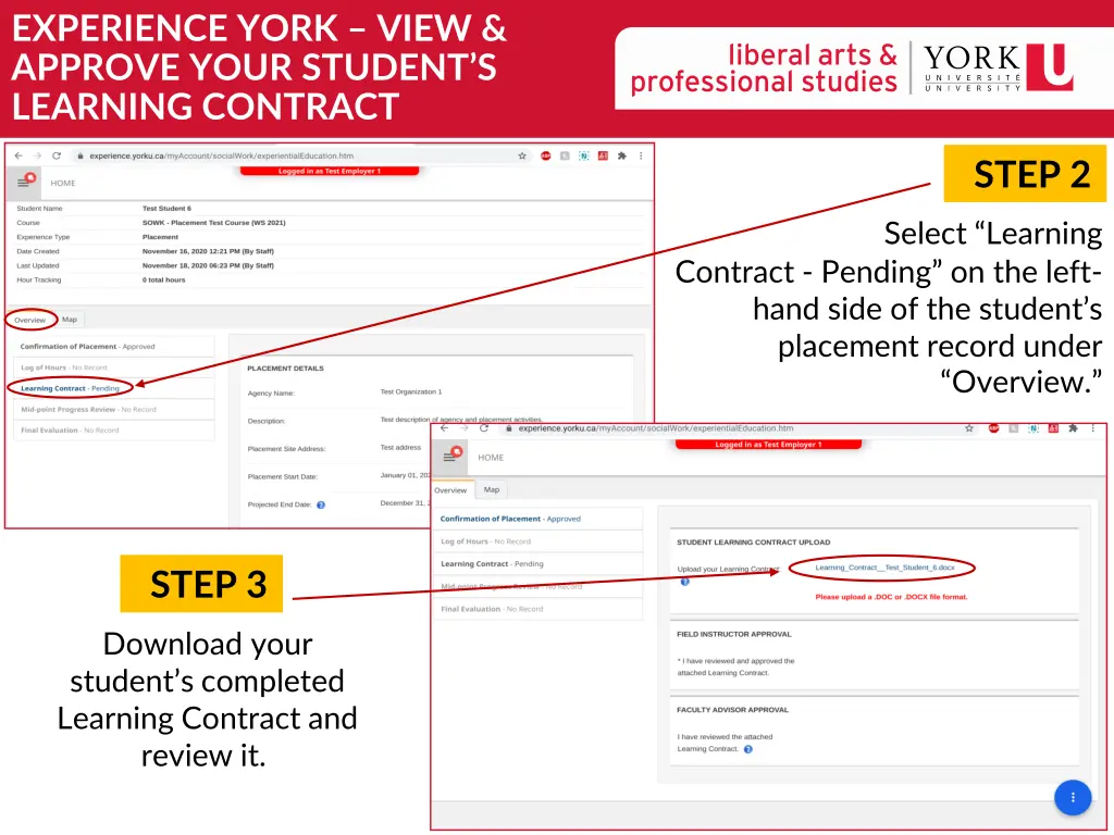 experience york view approve your student 1