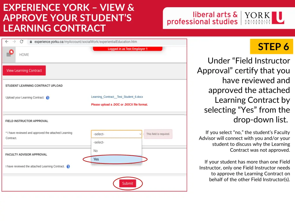 experience york view approve your student 3