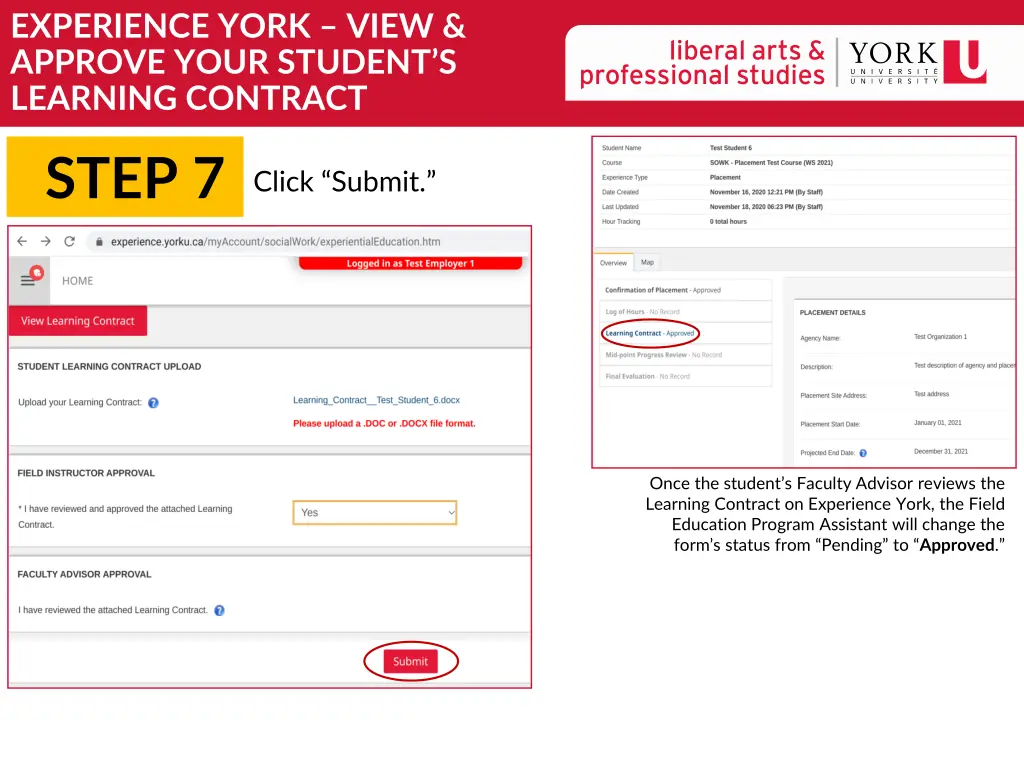 experience york view approve your student 4