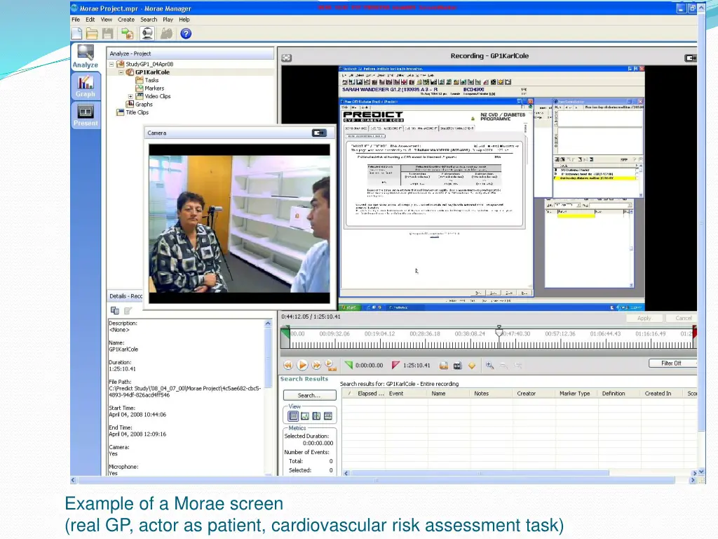 example of a morae screen real gp actor