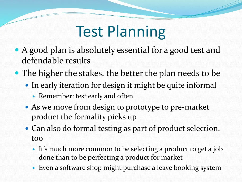 test planning