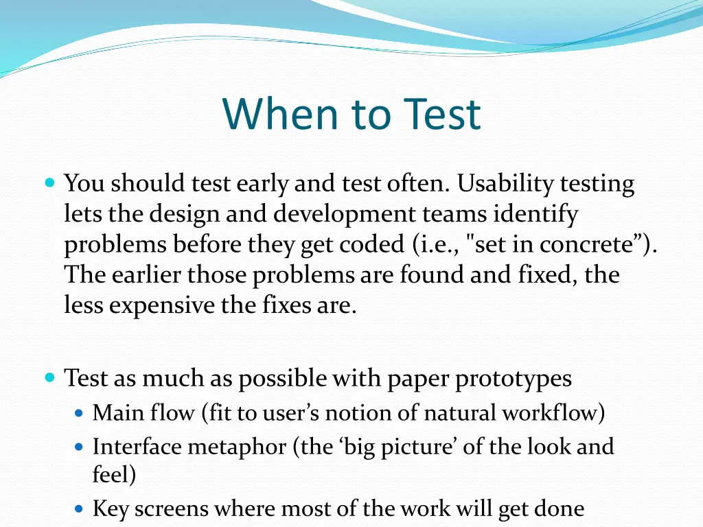 when to test