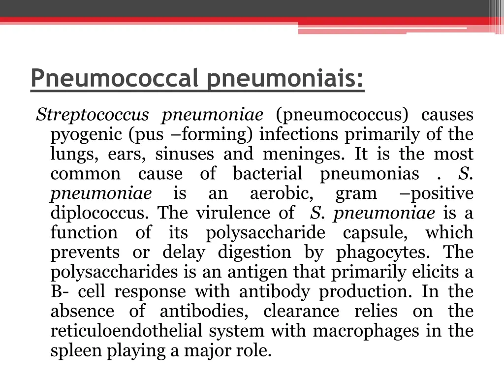 pneumococcal pneumoniais