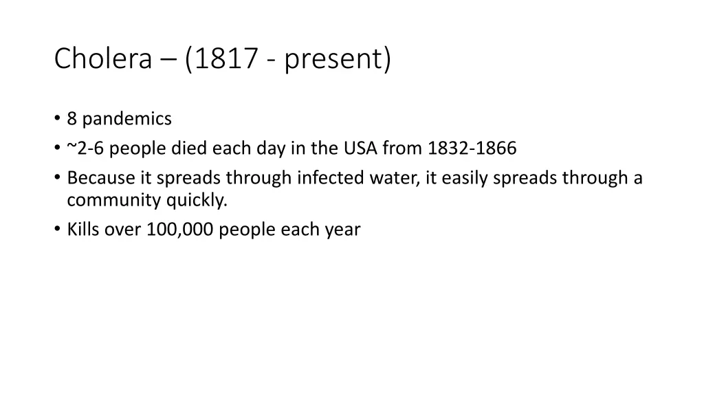 cholera 1817 present