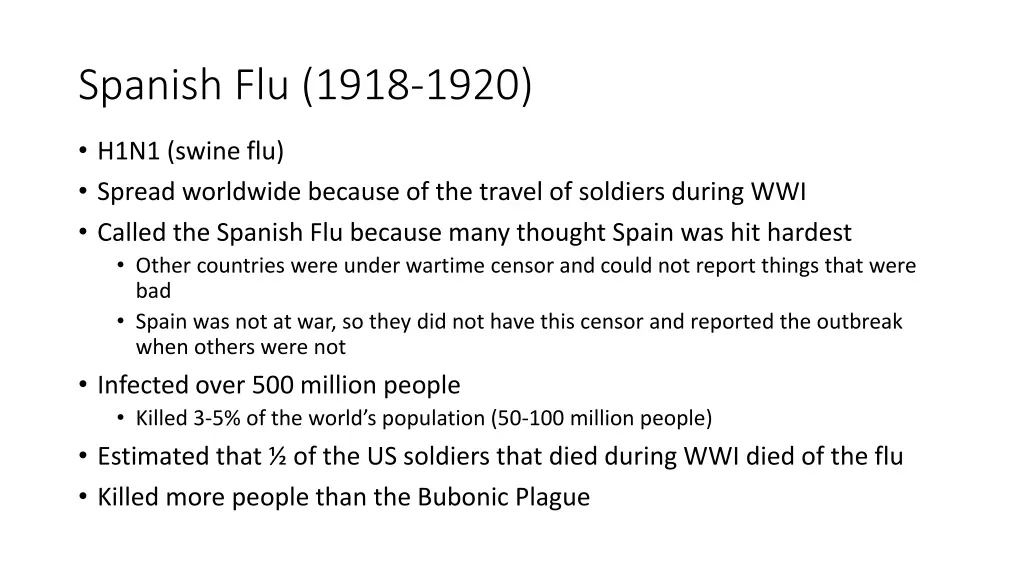 spanish flu 1918 1920