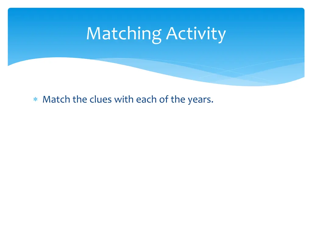 matching activity