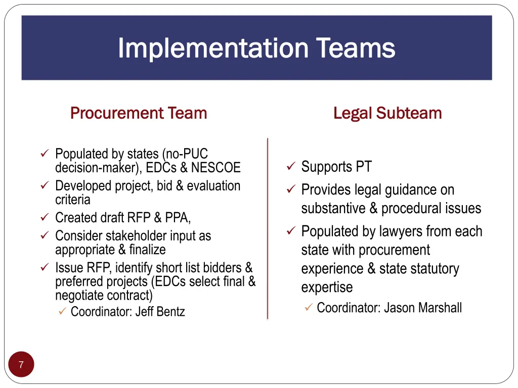 implementation teams implementation teams