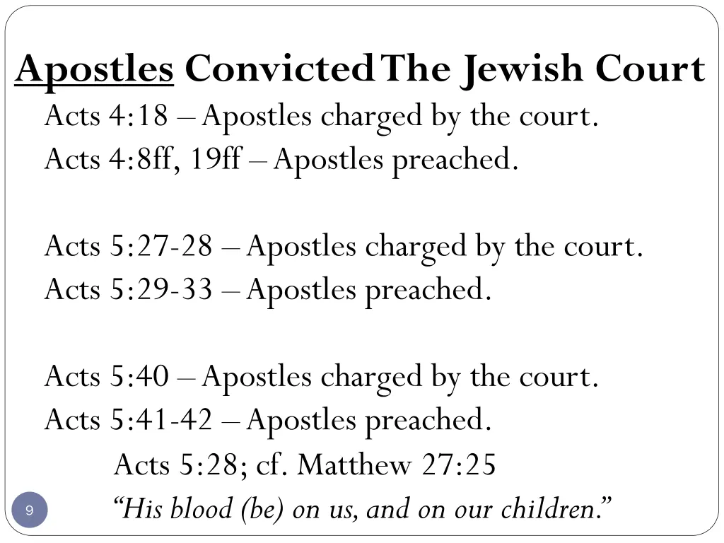 apostles convicted the jewish court acts