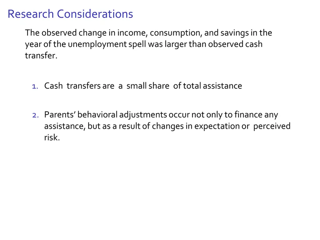 research considerations