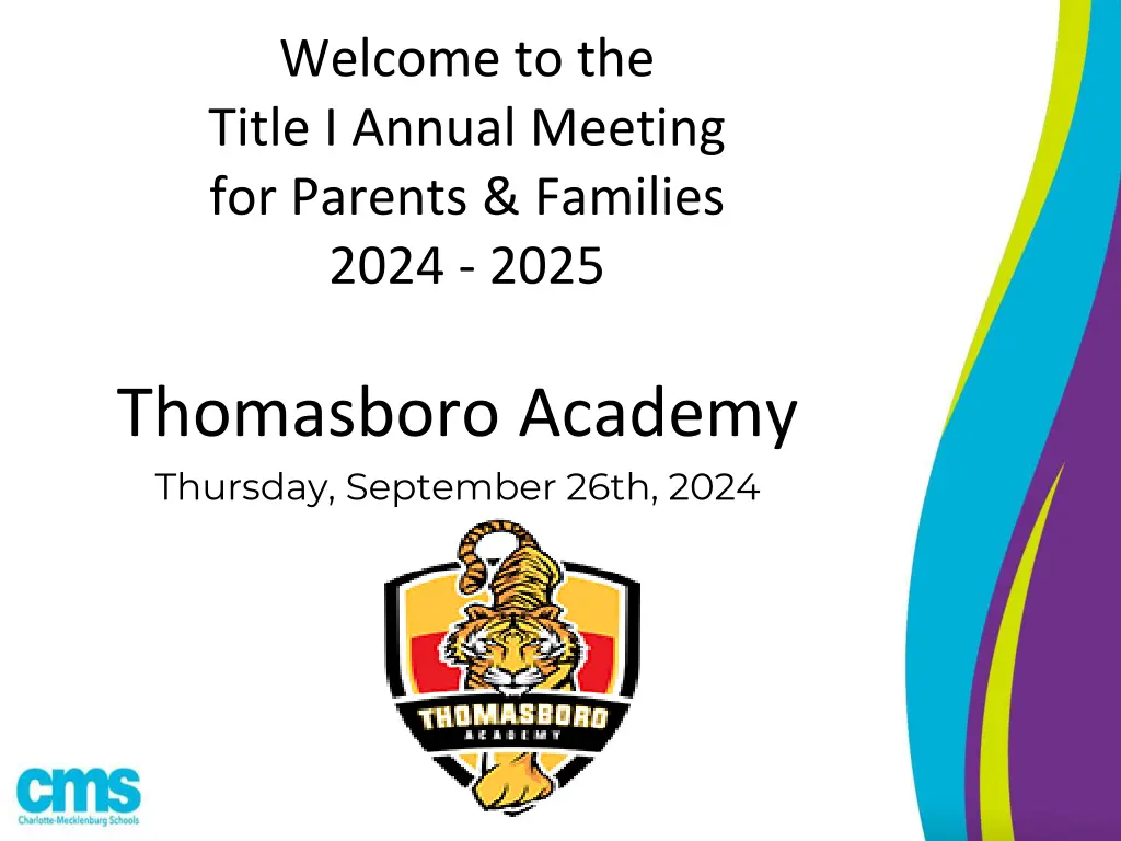 welcome to the title i annual meeting for parents