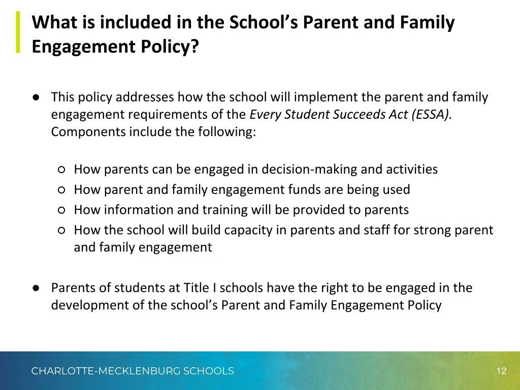 what is included in the school s parent