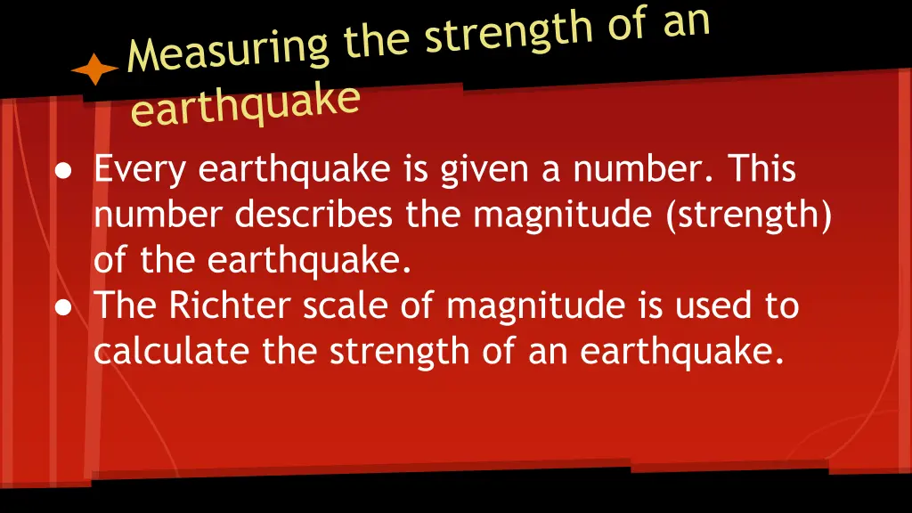 every earthquake is given a number this number