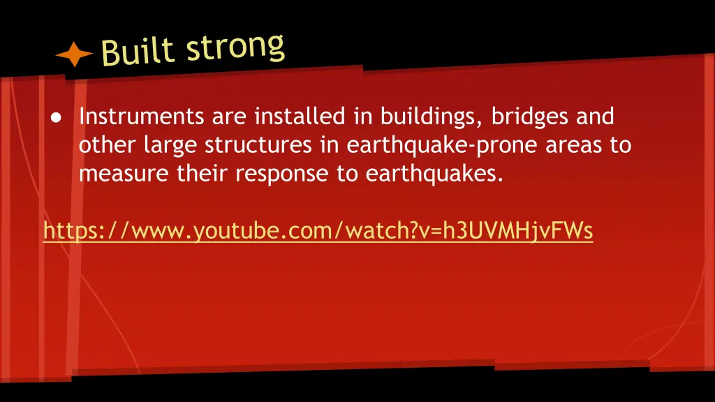 instruments are installed in buildings bridges