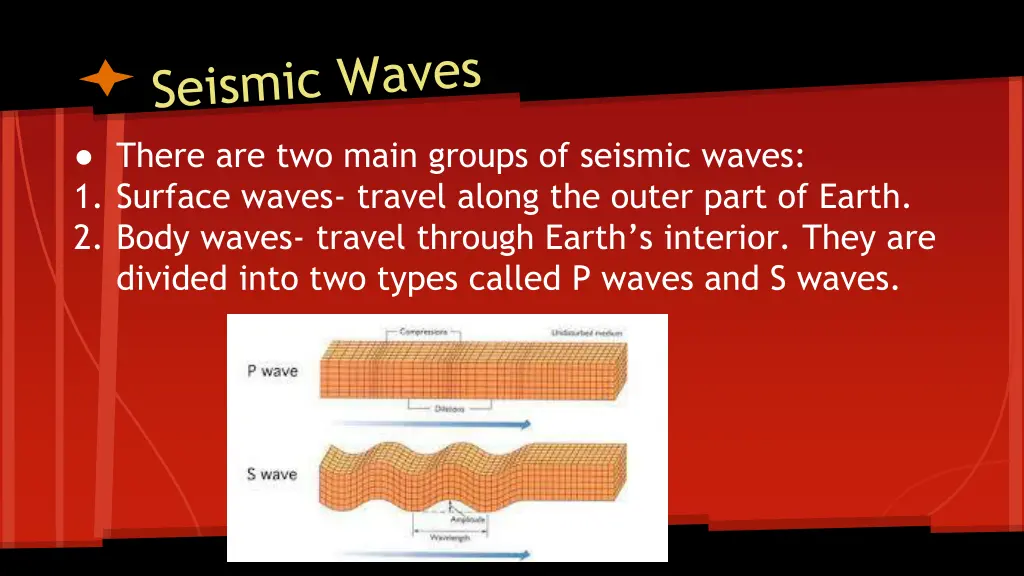 there are two main groups of seismic waves