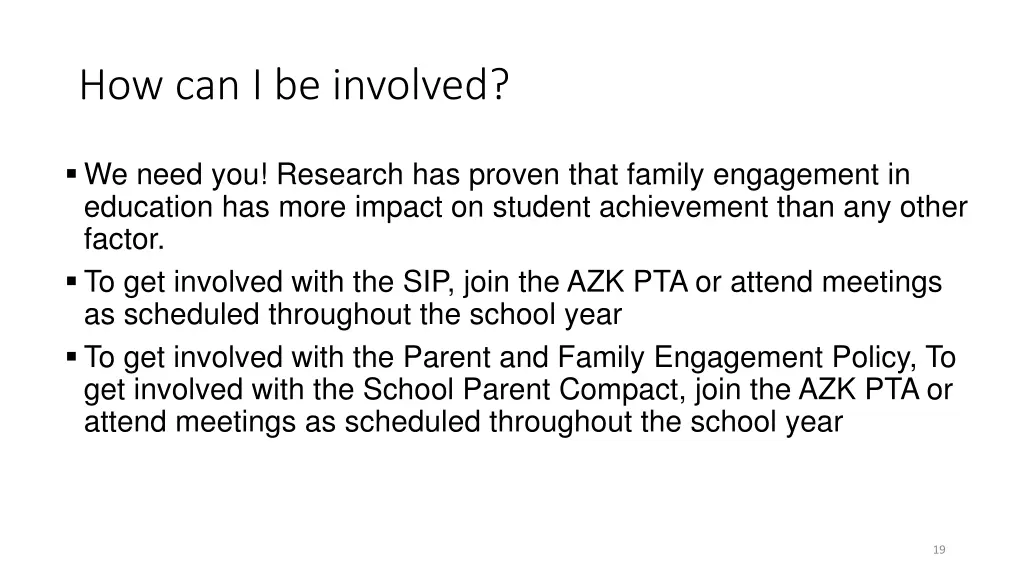 how can i be involved
