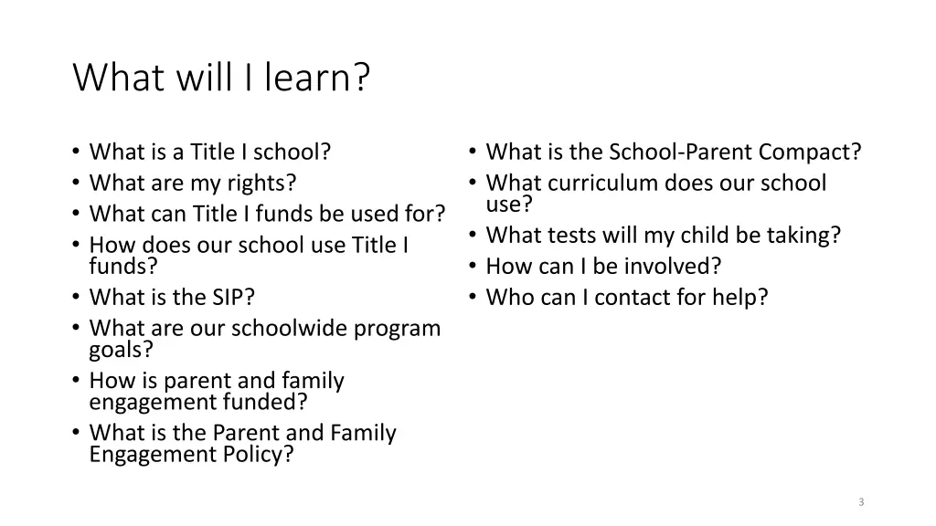 what will i learn